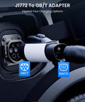 No Sweat Charging Adapter Converts Nacs To Gbt Port, showing GB/T and NACS connections for electric vehicle charging.