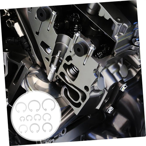 150 Piece 304 Stainless Steel Snap Rings Set C Clip Retaining Rings used on machinery equipment for shafts Replacement Kit