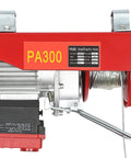 650 Watt Electric Cable Hoist 660 Lbs Capacity With Wireless Remote Control And Towing Sling close-up showing motor and cable system