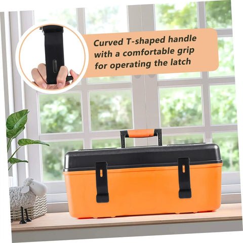 Beefy Rubber Over Center Latch With Concealed Keeper And Flexible Draw Lock on cargo box with curved handle