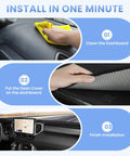 Dash Cover For Toyota Tundra 2022 2023 2024 2025 2026 With Nonslip Mesh Sunshade Dashboard Protector No Glare UV Shield Easy Fit Interior Pro Style Upgrade installation steps.