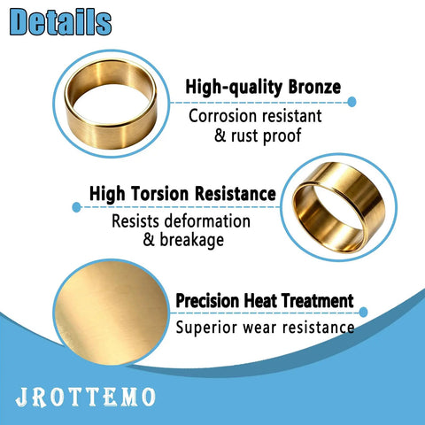 3 Pack Torque Converter Bushing For Mini Bike And Go Kart Compatible With 30 Series Driver Pulleys For 1.0625 Inch Crankshaft Heavy Duty Bronze Idler Bushing Replacement, bronze detail view