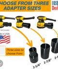 Vacuum Adapter For Sander Dust Collection, Shop Vac Hose Attachment Fits 2.5 Inch Hoses, three sizes available