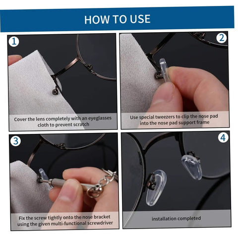 Step-by-step guide using All In One 1100Pcs Stainless Steel Eyeglass Screw Kit With Nuts And Hinges Repair Tools for glasses repair