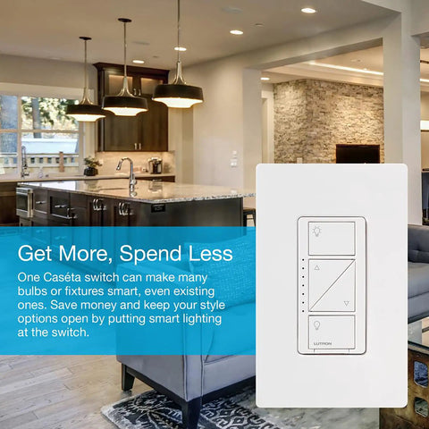 Smart Dimmer Switch With Wall Plate For Led Lights Up To 150 Watts Single Pole Or 3 Way No Neutral Required Requires Smart Hub