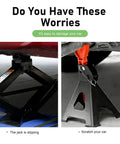 Two Pack 2 To 3 Ton Jack Stand Pads For Cars, Anti Slip Rubber Floor Jack Pad, Pinch Weld Protector in use under vehicles