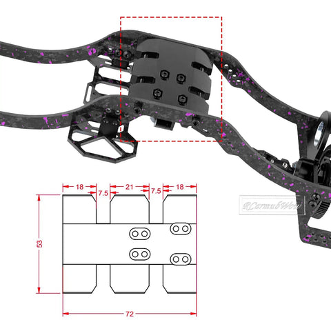 Front Mounted Transmission LCG Carbon Fiber Chassis Kit For 1/10 RC Crawlers SCX10 SCX10 II Capra 1.9 UTB And Other DIY Builds Beefed Up