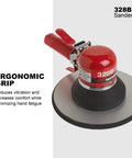Dual Action Geared Orbital Air Sander With 8 Inch Adhesive Pad Five Thirty Second Inch Orbit 825 RPM Quarter Horsepower