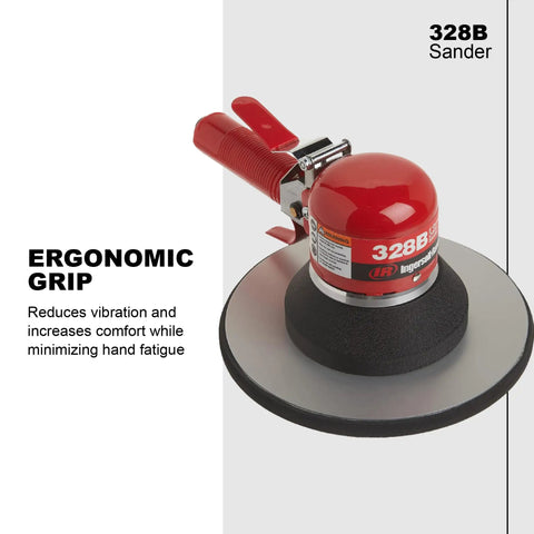 Dual Action Geared Orbital Air Sander With 8 Inch Adhesive Pad Five Thirty Second Inch Orbit 825 RPM Quarter Horsepower