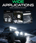 Compact 3 Inch LED Light Bar With 15W Output, Spot Beam 15 Degree, Built For Off Road Trucks, UTVs, ATVs, Boats And More, Beefed Up Weatherproof Driving Light For Night Missions, Construction Sites, And DIY Projects, mounted on bumper, A-pillar, and roof rack