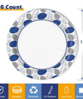 Big 10 Inch Disposable Paper Plates Pack, 140 Count, Perfect For Family Gatherings, Parties, Picnics And Everyday Use