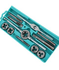 Top Pick Fafeicy High Speed Steel Tap And Die Set For Thread Repair Including 12 Pieces With Wear Screw Wrench Kit teal case