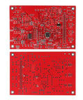 DIY Oscilloscope Kit With Two Point Four Inch TFT Display 1MSPS Digital Scope circuit board ARM Cortex M3 red PCB top view