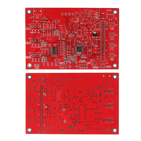 DIY Oscilloscope Kit With Two Point Four Inch TFT Display 1MSPS Digital Scope circuit board ARM Cortex M3 red PCB top view