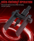 Close-up of Motorcycle Wheel Bearing Puller Set For Blind Hole Removal with user-friendly operation display.