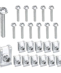 12-Piece M4 Body Bolts And U Nuts Kit For Car Bumpers And Fender Liners, Manganese Steel U Retainers, Plug-And-Play Engine Bay Fasteners, Universal Fit For Most Cars, No-Fuss Install, Heavy-Duty Auto Fastening Accessories showing M4 bolts and U-nuts