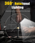 Rechargeable Magnetic Work Light, 5000mAh Battery, 360 Rotating Foldable LED Flashlight, 1200 Lumens for car repair visual