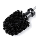 Close-up of brush head from Heavy Duty Toilet Plunger and Brush Combo for Freestanding Stainless Steel Bathroom Durable Plunger with Strong Suction