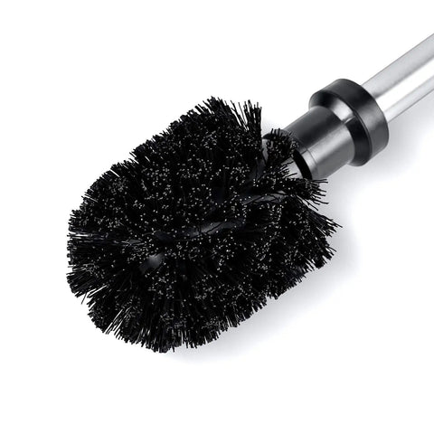 Close-up of brush head from Heavy Duty Toilet Plunger and Brush Combo for Freestanding Stainless Steel Bathroom Durable Plunger with Strong Suction