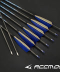 Beast Carbon Arrows For Target Practice And Hunting 29 Inch Overall Length With 26 Inch Shaft 350 Spine Rotatable Nock Six Point Two Millimeter