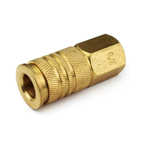 1/4 Inch 6 Ball Brass Female Universal Coupler Contractor Pack 10 Piece Set Built Tough With Solid Brass Construction Nitrile Seals