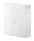 No Sweat Heavy Duty 100 Pack Deep Fryer Filter Papers For Commercial Kitchens 15 By 13 Inch Disposable Oil Strainer Sheets stacked on each other.
