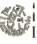 30 Piece Chicago Screws And Extension Posts To Bulk Up Your Photo Albums And Scrapbooks With Sleek Silver Binding Refill Hardware Solid Gear That Delivers Killer Durability And Zero Hassle Setup Every Time, assorted metal screws and posts.