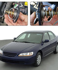 Heavy Duty Coolant Thermostat Plug Play Replacement For Honda Civic Crv Crz With Gasket Solid Copper Cast Body in hand