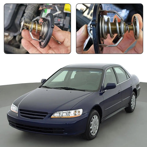 Heavy Duty Coolant Thermostat Plug Play Replacement For Honda Civic Crv Crz With Gasket Solid Copper Cast Body in hand