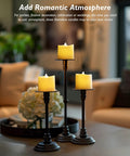 24 Pack Flameless Votive Candles Tealights Warm White Ivory Base Christmas Decor on holders creating ambiance
