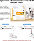 Open Source 6 Axis Robotic Arm Kit For DIY Geeks With Native Hugging Face LeRobot Support, size comparison diagram
