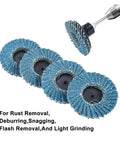 40 Piece Quick Change Flap Discs With 1/4 Shank Holder for Fast Swap Roll Lock Sanding Wheels Zirconia Alumina for smooth flat surfaces.