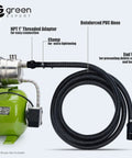 1 Inch ID PVC Suction Hose With Foot Valve Non Return Assembly 13 Foot Length All In One Pump Inlet Kit For Shallow Well Pumps