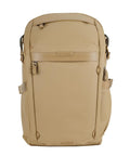 Front view of Metro B30L 30L Camera Backpack With Convertible Daypack In Beige, fits 70-200mm lens attached, 17 inch laptop storage.