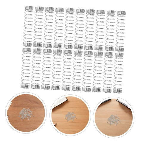 Cool Gadpiparty 50 Pack Stainless Steel Compression Springs For Ballpoint Pen Refills And Gel Pens Mini Mechanical Click Return Coils Perfect Home School Diy Stationery Compact Replacement Kit, shown in 50-pack layout