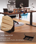 Adjustable Standing Desk With Three Memory Presets Smooth Operator Height Glide ergonomic sit stand table with solid wood and cable hub.