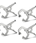 Four 6 Inch Locking C Clamp With Swivel Pads Heavy Duty Adjustable Vise Grip Pliers Welding Clamp For Woodworking Metalworking Auto Repair And Home Workshop Perfect For Hobbyists And Pros In Busy Garages, displayed on white background.