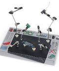 Magnetic Helping Hands Soldering Station for PCB Repair with large base, heat resistant mat, six flexible arms, two magnetic posts