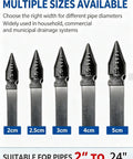 Multiple sizes of Heavy Duty Flat Steel Sewer Rod And Drain Snake Tool Forged From Tempered Metal for various pipe widths.