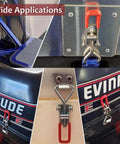 2 Pack Toggle Latch Clamp 4001 Adjustable 304 Stainless Steel Pull Hasp Latches shown installed on various surfaces