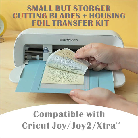Top Tier Crafting Kit Featuring Two Replacement Blades Durable Housing And Foil Transfer Tip Designed For Electronic Vinyl Cutters, showing precise cutting on cardstock.
