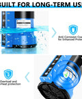 Three Quarter HP Auto Submersible Sump Pump 2400 GPH Thermoplastic Portable Water Pump submerged showing protection features