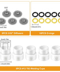 Ceramic TIG Welding Cup Kit, 5 Pack Size 12 With 3 32 Diffuser, includes diffusers, O-rings, and TIG cups compatible with WP SR DB