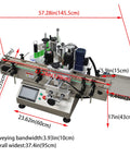 Automatic Round Bottle Labeling Machine Smooth Operator Belt Conveyor Applicator with precise measurements and smart control panel.