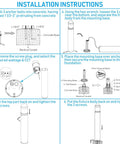 Installation instructions for 43 Inch Led Bollard Light featuring adjustable warm to cool temperature settings.