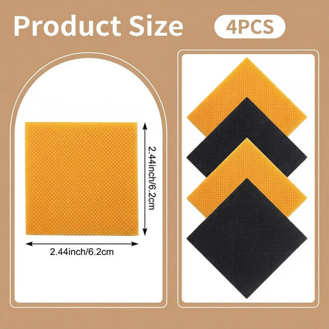 4 Pack Boot Heel Patches And Sole Repair Caps Non Slip Rubber Heel Caps For Boots And High Heels Square Soles Tread Pads 2.44 X 2.44 Inches Black Nude Grip And Stability Boost