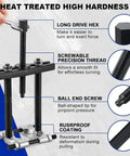 Heavy Duty 14 Piece Hydraulic Bearing Puller Set With Rugged Alloy Gear Extractors For Auto Repair And Garage Work shows high hardness features.