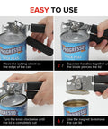 Easy Turn Manual Can Opener With Comfy Grip From Marswell, Magnetic Lid Lifter And Smooth Cutting Handheld Opener in use