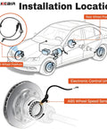 Premium Abs Wheel Speed Sensors 4 Piece Set Front And Rear Installation diagram showing sensor locations on a vehicle.