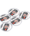 Desoldering Solder Wick Set, 5-Piece Pro-Grade Red Copper Braided Wire shown in coils with 1.5mm label visible.